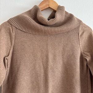 Banana Republic Tan Cowl Neck Sweater Medium Knit